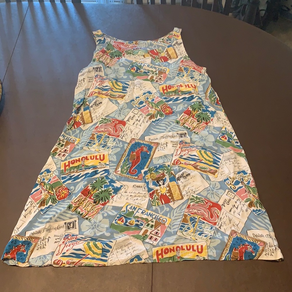Hawaiian Reyn Spooner Postcard Dress